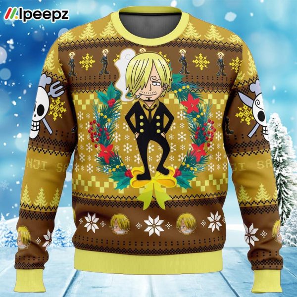 Christmas Sanji One Piece Ugly Christmas Sweater