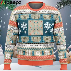 Christmas Scrabble Board Games Ugly Christmas Sweater