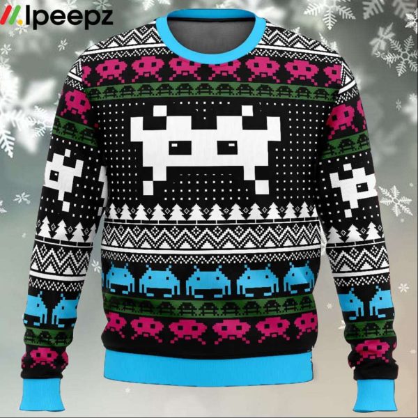 Christmas Space Invaders Ugly Christmas Sweater