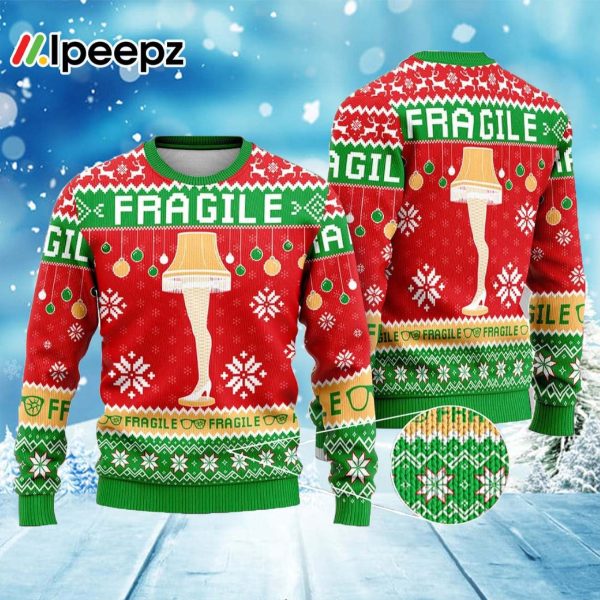 Christmas Story Fragile Ralphie Parker Ugly Sweater