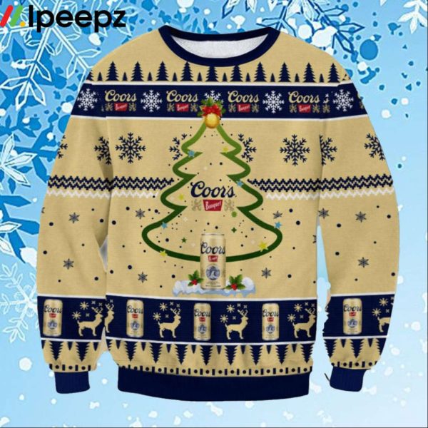 Coors Banquet Christmas Tree Ugly Christmas Sweater