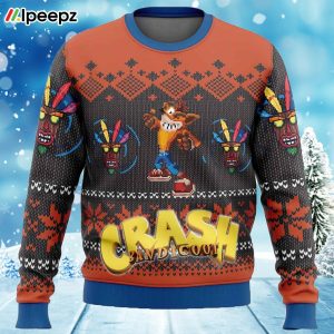 Crash Bandicoot Alt Ugly Christmas Sweater