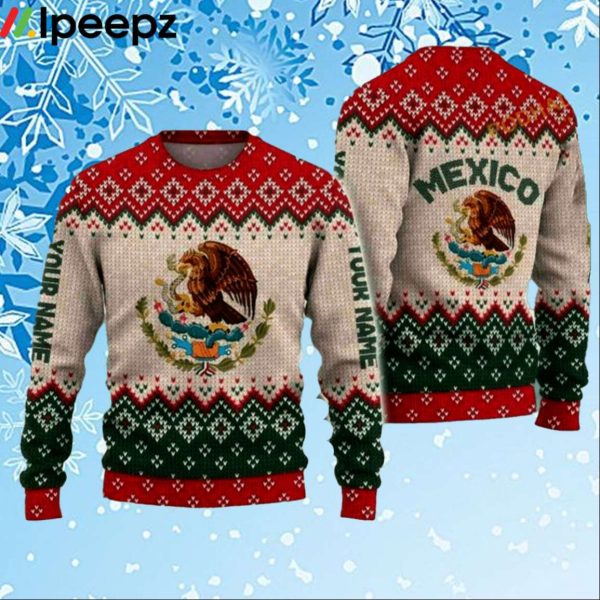 Custom Name Mexican Ugly Christmas Sweater