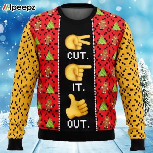 Cut It Out Full House Ugly Christmas Sweater