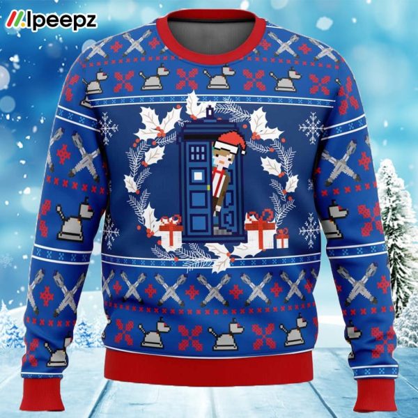 Doctor Who Tardis Ugly Christmas Sweater