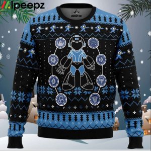 Elemental Weapon Mega Man Ugly Christmas Sweater