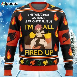 Fairy Tail Natsu fired up Ugly Christmas Sweater