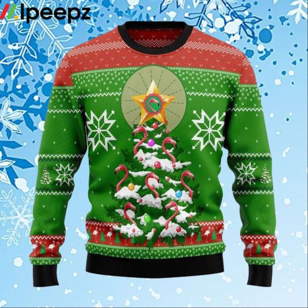 Flamingo Pine Tree Ugly Christmas Sweater