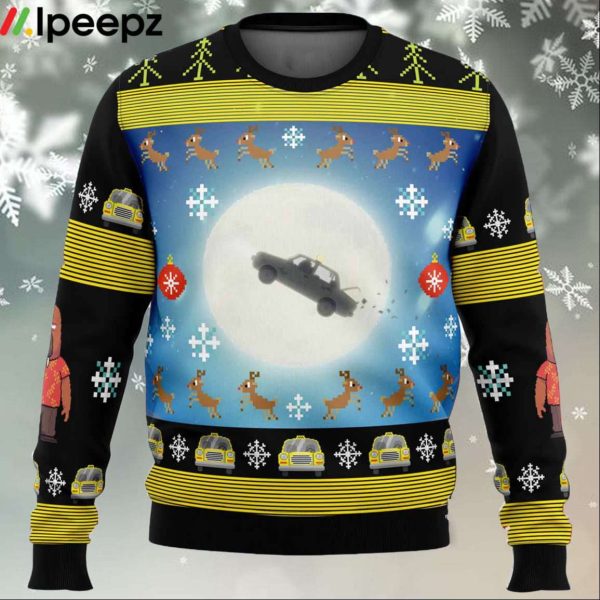 Full Moon Odd Taxi Ugly Christmas Sweater