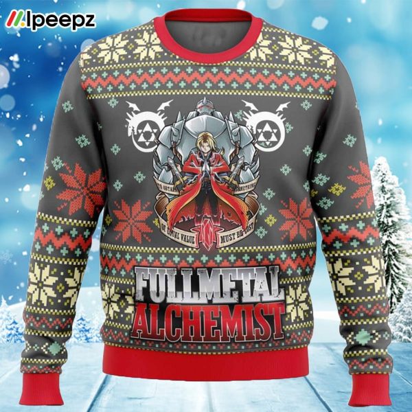 Fullmetal Alchemist Alt Ugly Christmas Sweater