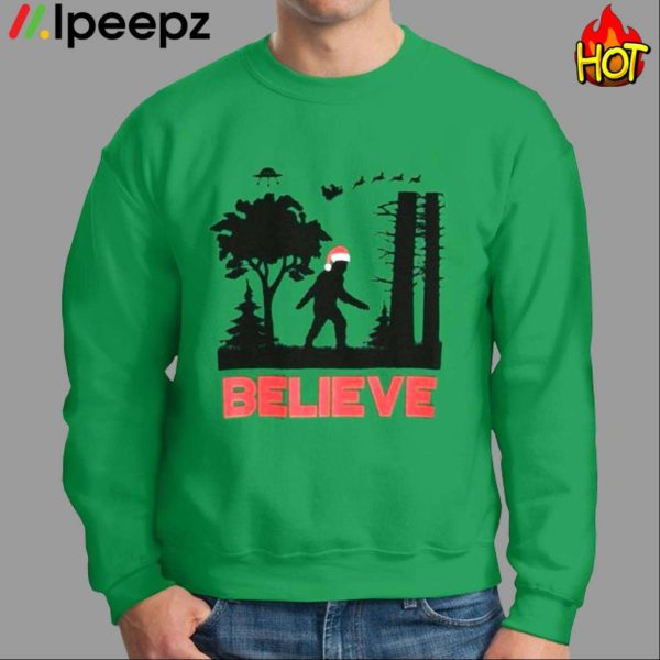 Funny Santasquatch Believe Shirt