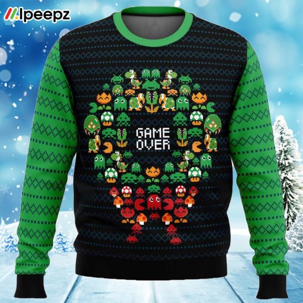 Game Over Nintendo Ugly Christmas Sweater