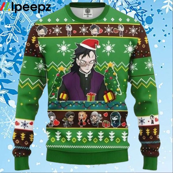 Genya Shinazugawa Demon Slayer Chibi Demon Slayer Ugly Christmas Sweater