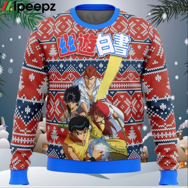 Ghost Fighter Yu Yu Hakusho Alt Ugly Christmas Sweater