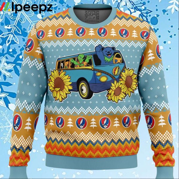 Grateful Dead Bus Grateful Dead Ugly Christmas Sweater