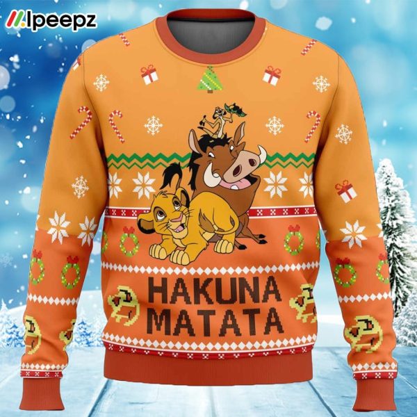 Hakuna Matata Ugly Christmas Sweater