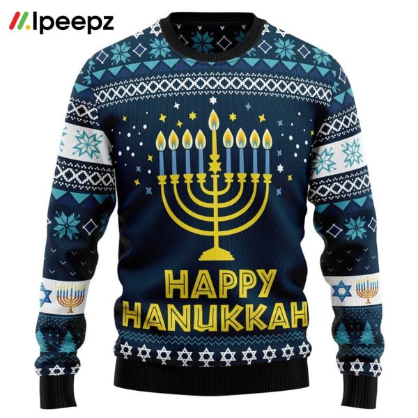 Happy Hanukkah Ugly Christmas Sweater For Men And Women