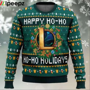 Happy Ho Ho Ho Holidays League of Legends Ugly Christmas Sweater