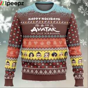 Happy Holidays Avatar The Last Airbender Ugly Christmas Sweater