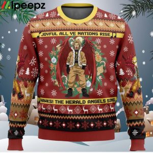 Hawks Singing Christmas Song My Hero Academia Ugly Christmas Sweater