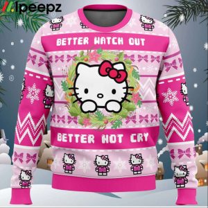 Hello Kitty is Coming to Town Ugly Christmas Sweater