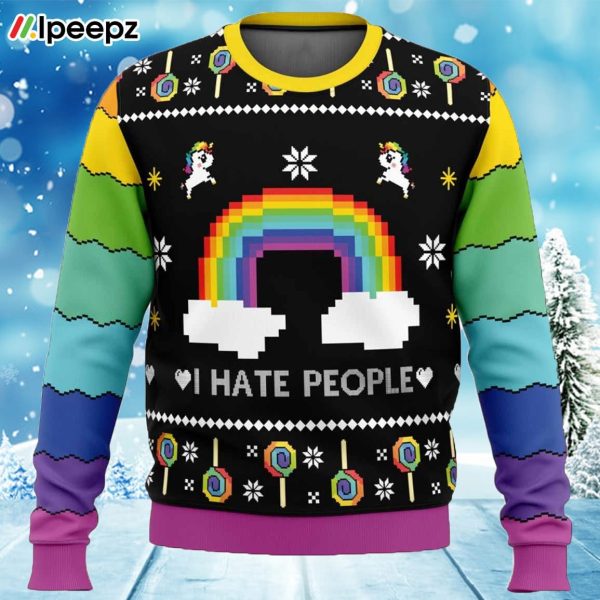 I Hate People Ugly Christmas Sweater