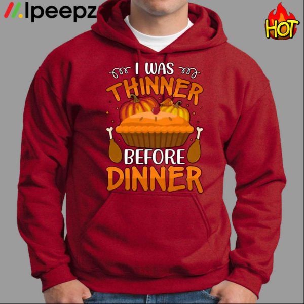 I Was Thinker Before Dinner Print Funny Shirt