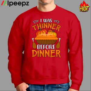 I Was Thinker Before Dinner Print Funny Shirt