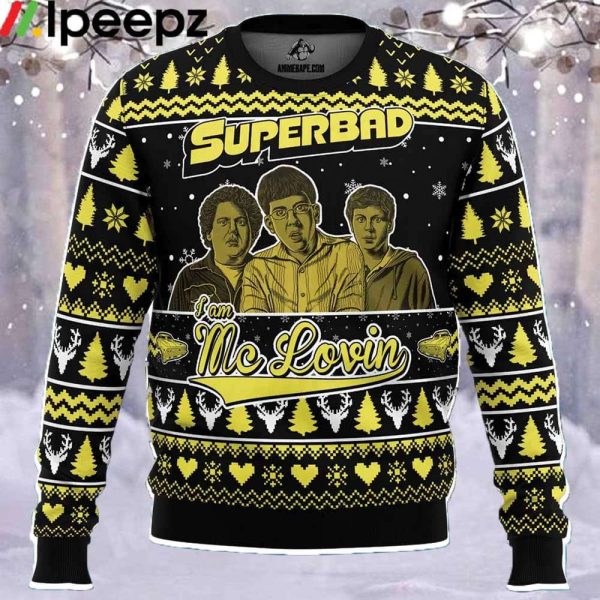 I am Mc Lovin Superbad Ugly Christmas Sweater