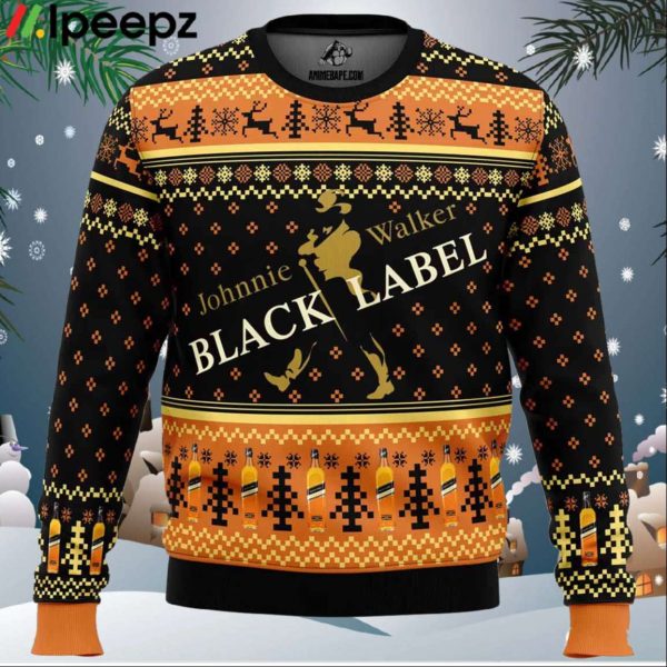 Johnnie Walker Black Label Ugly Christmas Sweater