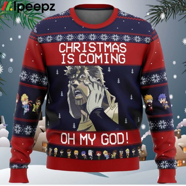 Jojo s Bizarre Adventure Joseph Joestar Oh My God Ugly Christmas Sweater