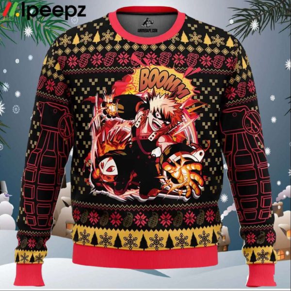 Katsuki Bakugo My Hero Academia Ugly Christmas Sweater