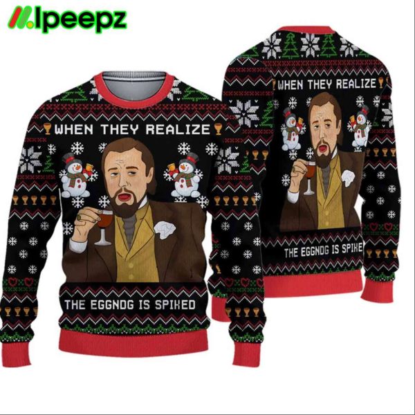 Laughing Leo DiCaprio Meme Ugly Christmas Sweater