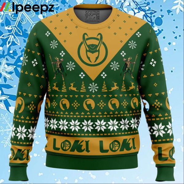 Let Earth Receive Her King Loki Marvel Ugly Christmas Sweater