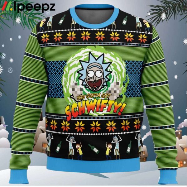 Lets Get Schwifty Rick and Morty Ugly Christmas Sweater