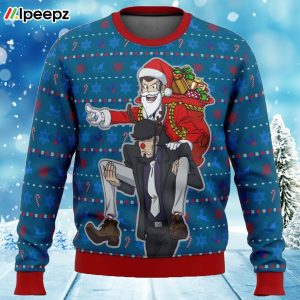 Lupin the 3rd Run Run Rudolph Ugly Christmas Sweater