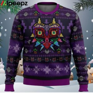 Majoras Mask Seamless Pattern Legend of Zelda Ugly Christmas Sweater