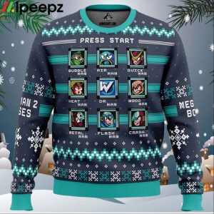 Mega Man 2 Bosses Ugly Christmas Sweater