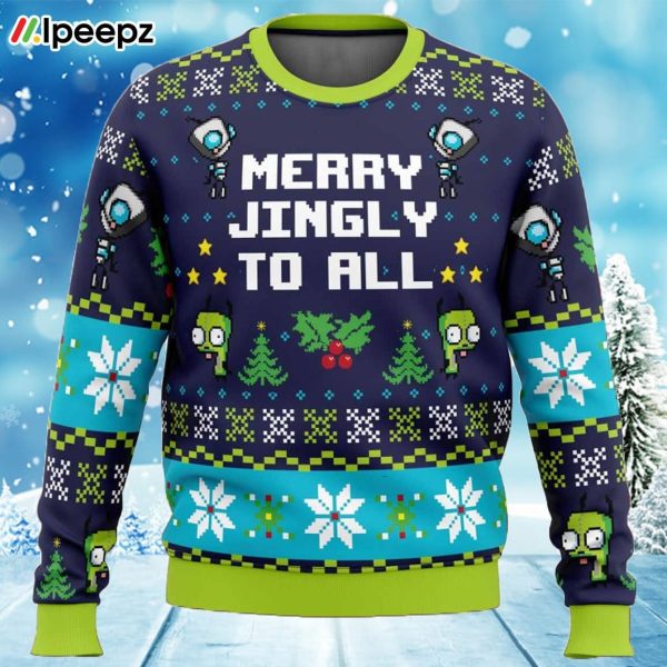 Merry Jingly Invader Zim Ugly Christmas Sweater