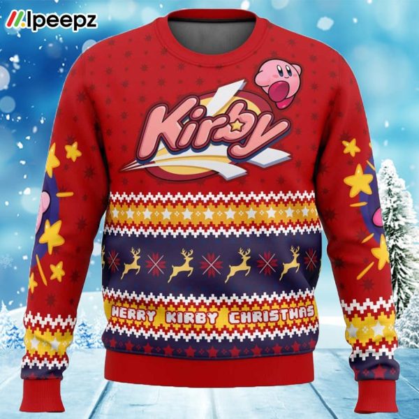 Merry Kirby Christmas Kirby Ugly Christmas Sweater