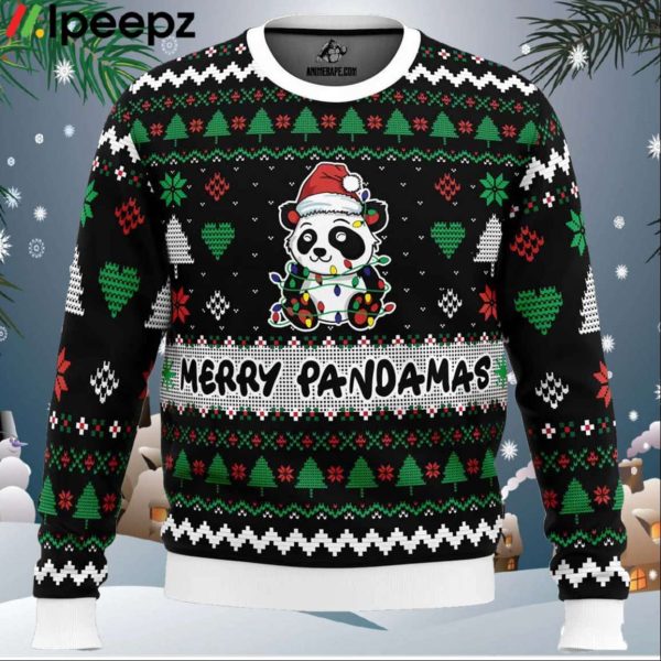 Merry Pandamas Pop Culture Ugly Christmas Sweater