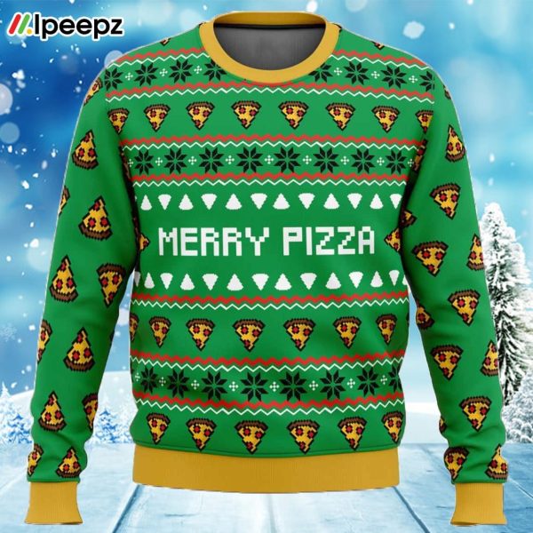 Merry Pizza Ugly Christmas Sweater