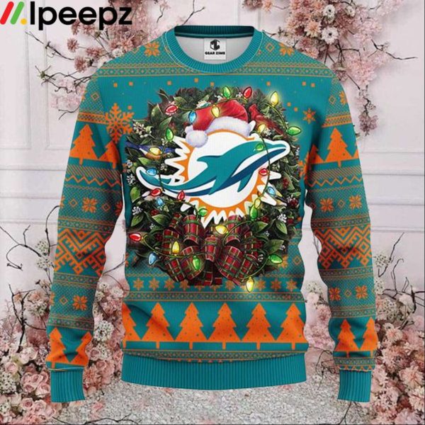 Miami Dolphins Christmas Ugly Sweater