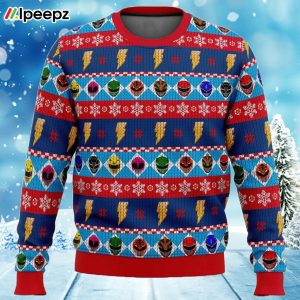 Mighty Helmets Power Rangers Ugly Christmas Sweater