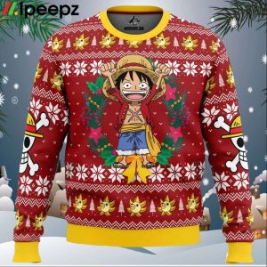 Monkey D Luffy Christmas One Piece Ugly Christmas Sweater