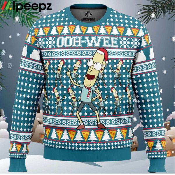 Mr Poopybutthole Ohh Wee Rick n Morty Ugly Christmas Sweater