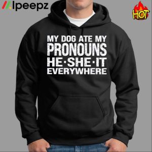 My Dog Ate My Pronouns He She It Everywhere Classic Shirt