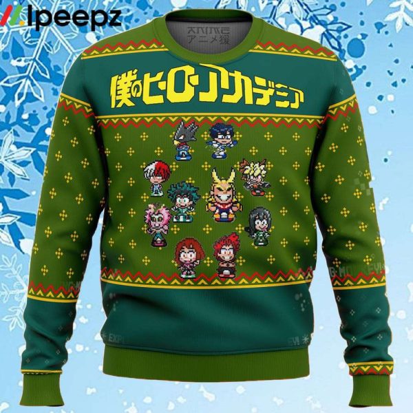 My Hero Academia Sprites Ugly Christmas Sweater