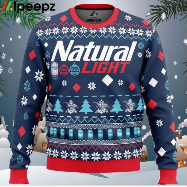 Natural Light Beer Ugly Christmas Sweater