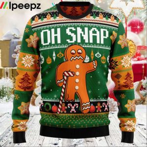 Oh Snap Gingerbread Ugly Christmas Sweater